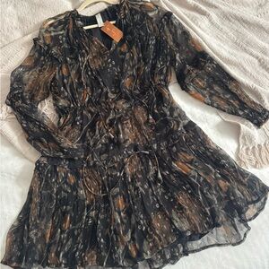 Scarlett Poppies Black and Brown Dress NWT